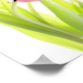 ソフトピンクチューリップフローラガーリーブライダルシャワーポスター ポスター (角)