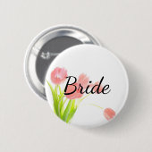 ソフトピンクチューリップブライド 缶バッジ (正面&裏面)