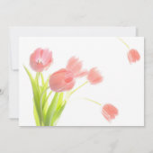 ソフトピンクチューリップ婚約 案内状 (裏面)