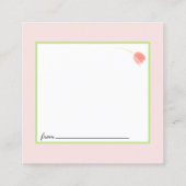 ソフトピンクチューリップ日付ナイトカード スクエア名刺 (裏面)