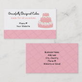 ソフトピンクデザイナーケーキ 名刺 (正面/裏面)