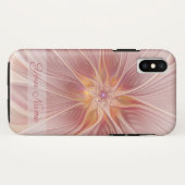 ソフトピンクドリーム抽象的フラクタルアートフラワーの名前 Case-Mate iPhoneケース (裏面(横))