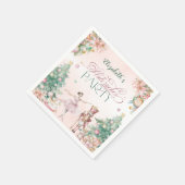 ソフトピンクナツクラッカーガールズバースデーパーティー スタンダードカクテルナプキン (角)