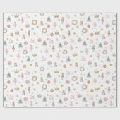 ソフトピンクナツクラッカー誕生日パーティー ラッピングペーパー (フラット)