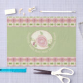 ソフトピンクパステルパターン（の模様が）ある 薄葉紙 (クラフト)