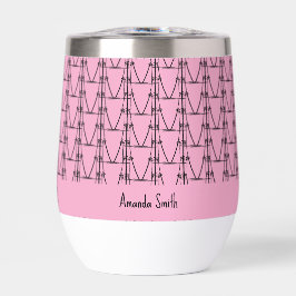 ソフトピンクパーソナライズされた、シルエットココナッツツリー