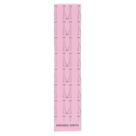 ソフトピンクパーソナライズされた、シルエットココナッツツリー ショートテーブルランナー