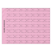 ソフトピンクパーソナライズされた、シルエットココナッツツリー テーブルクロス (正面(横))