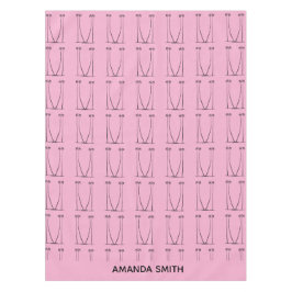 ソフトピンクパーソナライズされた、シルエットココナッツツリー テーブルクロス