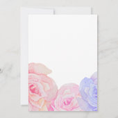 ソフトピンクパープルバラブライダルシャワー招待 招待状 (裏面)