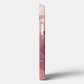 ソフトピンクパープル抽象芸術ピラミッドパターンデザイン Case-Mate iPhoneケース (裏面 / 左)