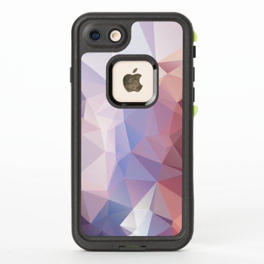 ソフトピンクパープル抽象芸術ピラミッド模様 LifeProof iPhoneケース (裏面)