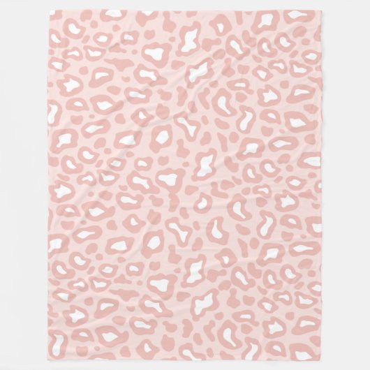 ソフトピンクヒョウフリースブランケット フリースブランケット (正面)
