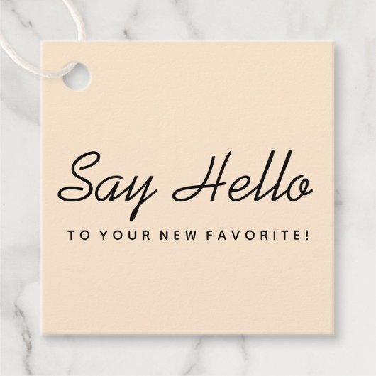 ソフトピンクビジネス包装ラベル フェイバータグ (正面)