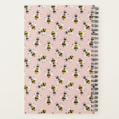 ソフトピンクビーパターン名前をカスタムするプランナー プランナー手帳 (裏面)