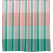 ソフトピンクピーチアンバーユッカ&アーバーグリーントランス シャワーカーテン (正面)