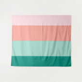 ソフトピンクピーチアンバーユッカ&アーバーグリーンホリズ タペストリー (正面(横))