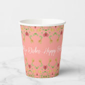 ソフトピンクファンシーフローラ 紙コップ (左)