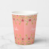 ソフトピンクファンシーフローラ 紙コップ (右)