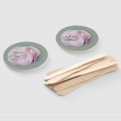 ソフトピンクフラミンゴパステルパーソナライズされた誕生日 ハンドファン (組立なし)