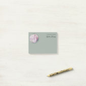 ソフトピンクフラミンゴパーソナライズされた ポストイット (デスク上)