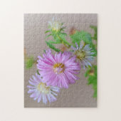 ソフトピンクフラワーガーデンパズル ジグソーパズル (縦)