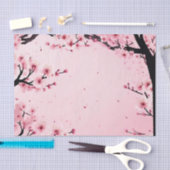 ソフトピンクフローラさくらんぼ花 薄葉紙 (クラフト)