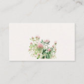 ソフトピンクフローラガーデンディスプレイシャワーベビーシャワー エンクロージャーカード (裏面)