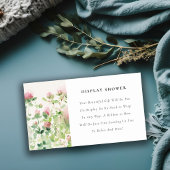 ソフトピンクフローラガーデンディスプレイシャワーベビーシャワー エンクロージャーカード