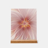 ソフトピンクフローラドリーム抽象芸術フラクタルアートフラワー アクリルサイン (正面)