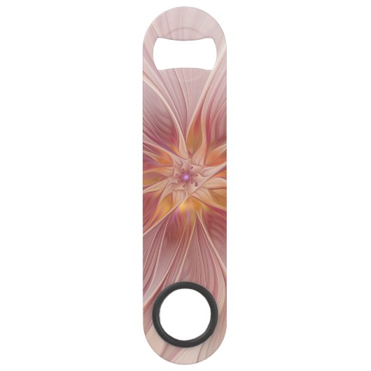 ソフトピンクフローラドリーム抽象芸術フラクタルアートフラワー スピード栓抜き (正面)