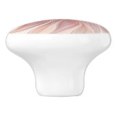 ソフトピンクフローラドリーム抽象芸術フラクタルアートフラワー セラミックノブ (側面)