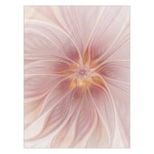 ソフトピンクフローラドリーム抽象芸術フラクタルアートフラワー テーブルクロス (正面)