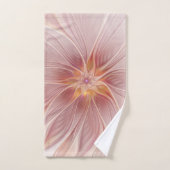ソフトピンクフローラドリーム抽象芸術フラクタルアートフラワー バスタオルセット (ハンドタオル)