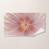 ソフトピンクフローラドリーム抽象芸術フラクタルアートフラワー バスタオルセット (ハンドタオル)