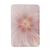 ソフトピンクフローラドリーム抽象芸術フラクタルアートフラワー バスマット (正面縦)