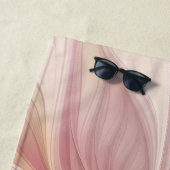 ソフトピンクフローラドリーム抽象芸術フラクタルアートフラワー ビーチタオル (インサイチュ)