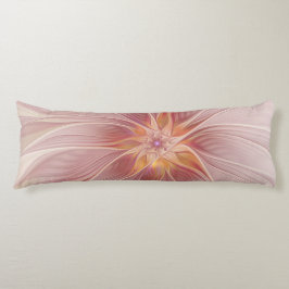 ソフトピンクフローラドリーム抽象芸術フラクタルアートフラワー ボディピロー