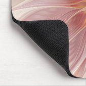 ソフトピンクフローラドリーム抽象芸術フラクタルアートフラワー マウスパッド (コーナー)