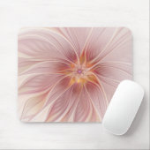 ソフトピンクフローラドリーム抽象芸術フラクタルアートフラワー マウスパッド (マウス)
