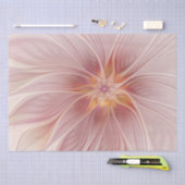 ソフトピンクフローラドリーム抽象芸術フラクタルアートフラワー 薄葉紙 (クラフト)
