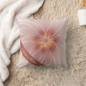 ソフトピンクフローラドリーム抽象芸術モダンフラワー名 クッション (ブランケット)