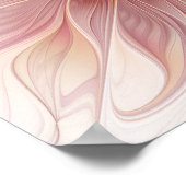 ソフトピンクフローラドリーム抽象芸術モダン花 ポスター (角)