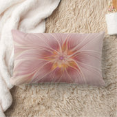 ソフトピンクフローラドリーム抽象芸術モダン花 ランバークッション (ブランケット)