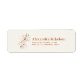 ソフトピンクフローラパンパスグラスブライダルシャワー ラベル (正面)