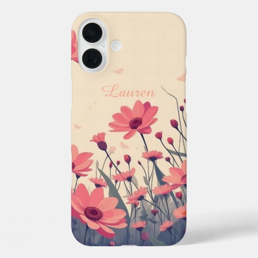 ソフトピンクフローラフィールド Case-Mate iPhoneケース (裏面)