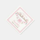 ソフトピンクフローラベビーガール服ボホ子供部屋 スタンダードカクテルナプキン (角)