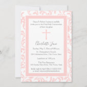 ソフトピンクフローラペイズリー第1共産主義 招待状 (正面)
