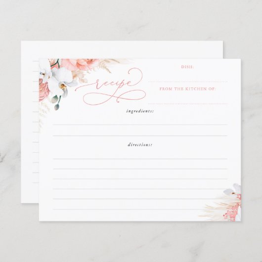 ソフトピンクフローラボホブライダルシャワーレシピ (正面/裏面)