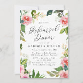 ソフトピンクフローラリハーサルディナー 招待状 (正面)
